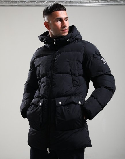 Sandbanks Atlas Mid-Length Down Jacket Black