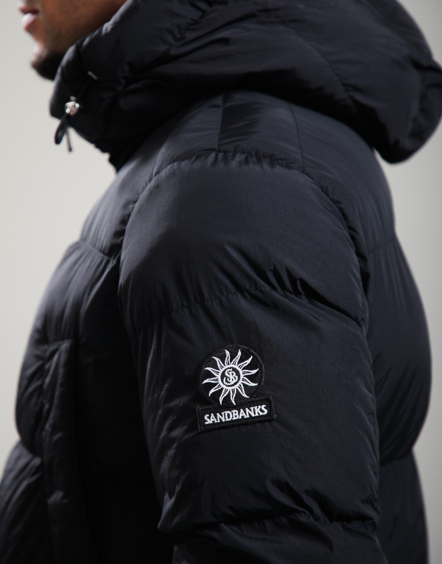 Sandbanks Atlas Mid-Length Down Jacket Black