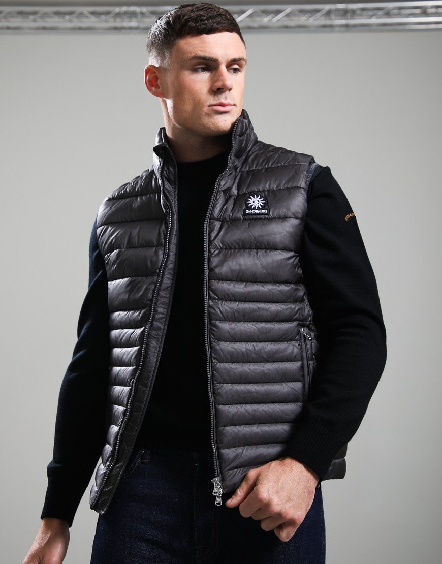 Sandbanks Ripstop Micro Puffer Gilet Anthracite