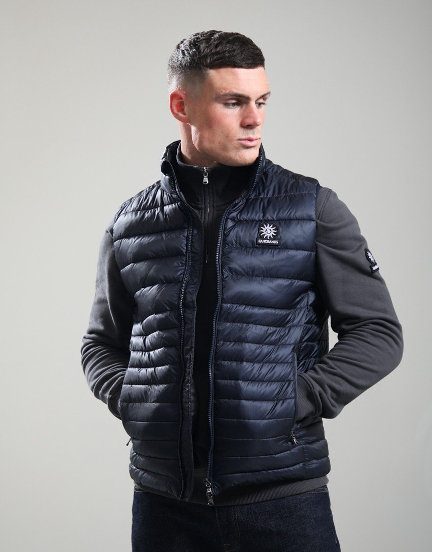 Sandbanks Ripstop Micro Puffer Gilet Navy