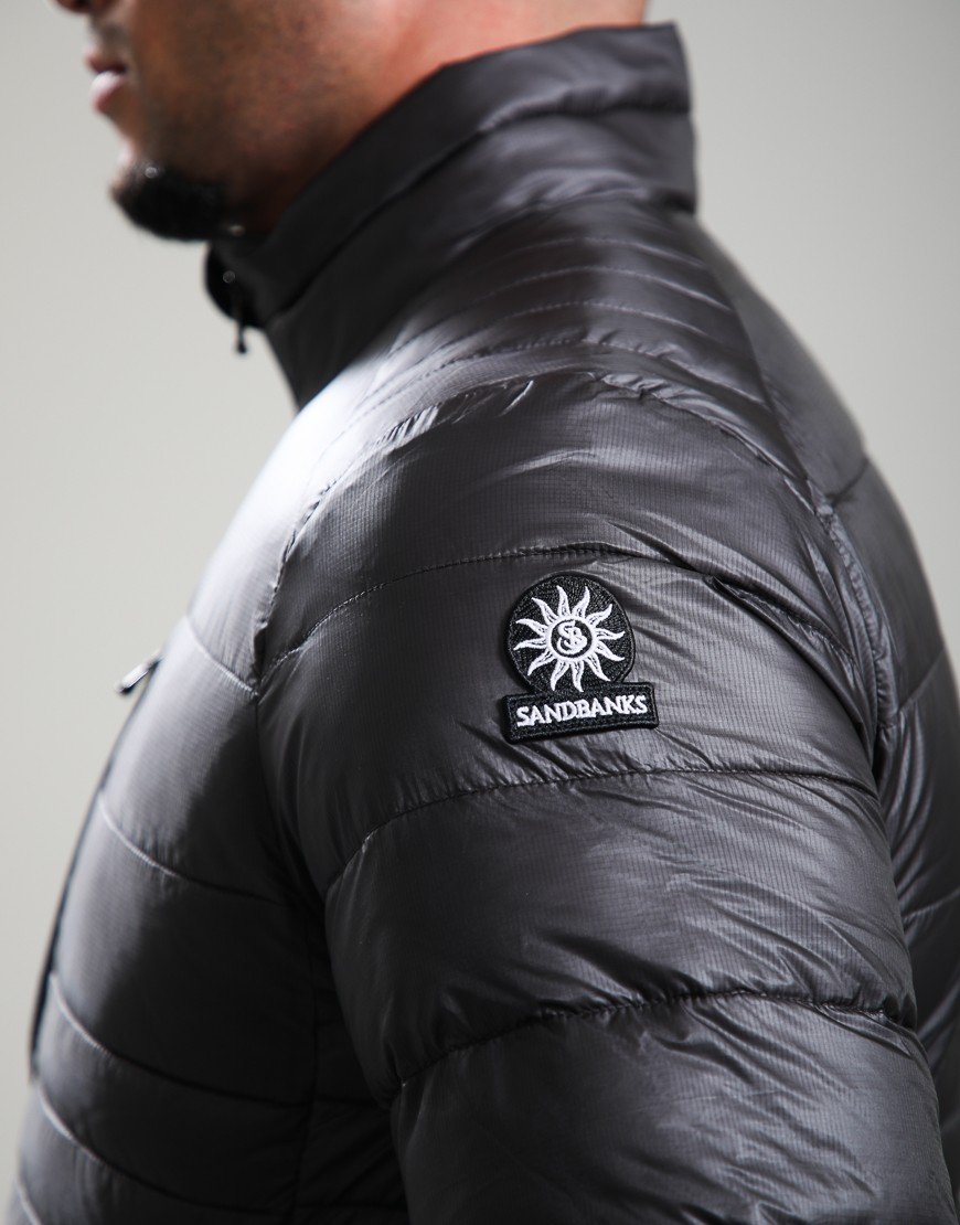 Sandbanks Ripstop Micro Puffer Jacket Charcoal
