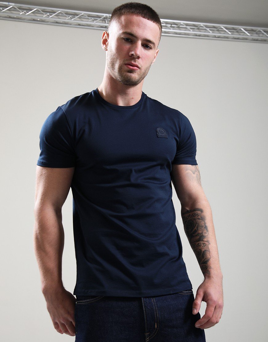Sandbanks Rubber Badge T-Shirt Navy Sandbanks Rubber Badge T-Shirt Navy