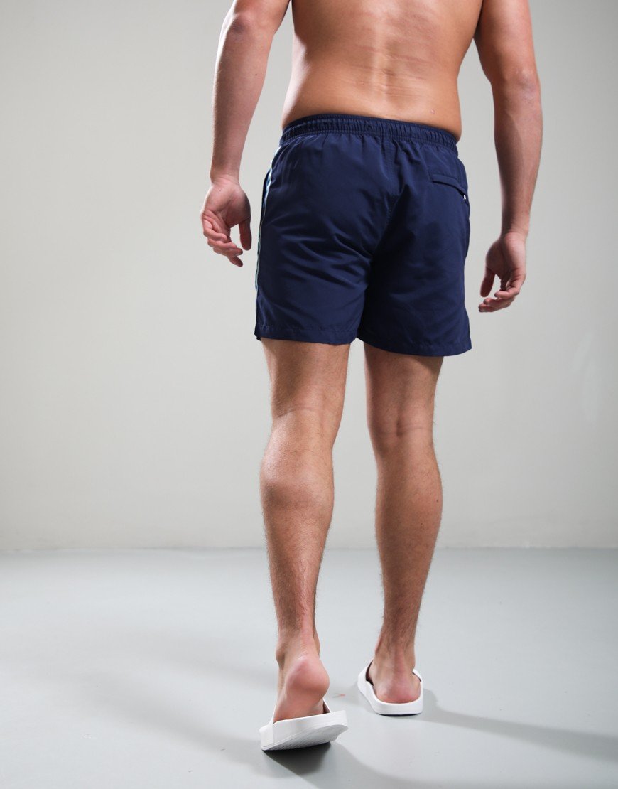 Sandbanks Side Stripe Swim Shorts Navy