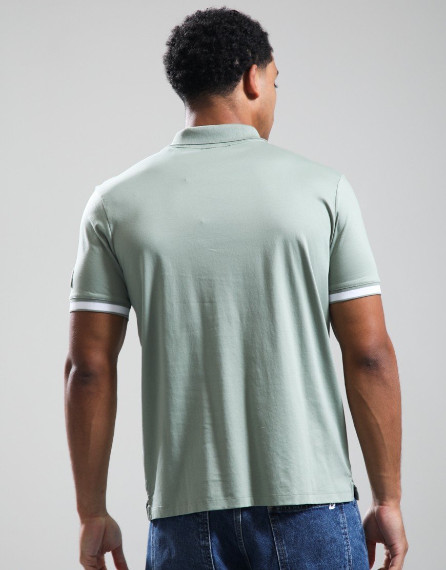 Sandbanks Silicone Zip Polo Shirt Sage