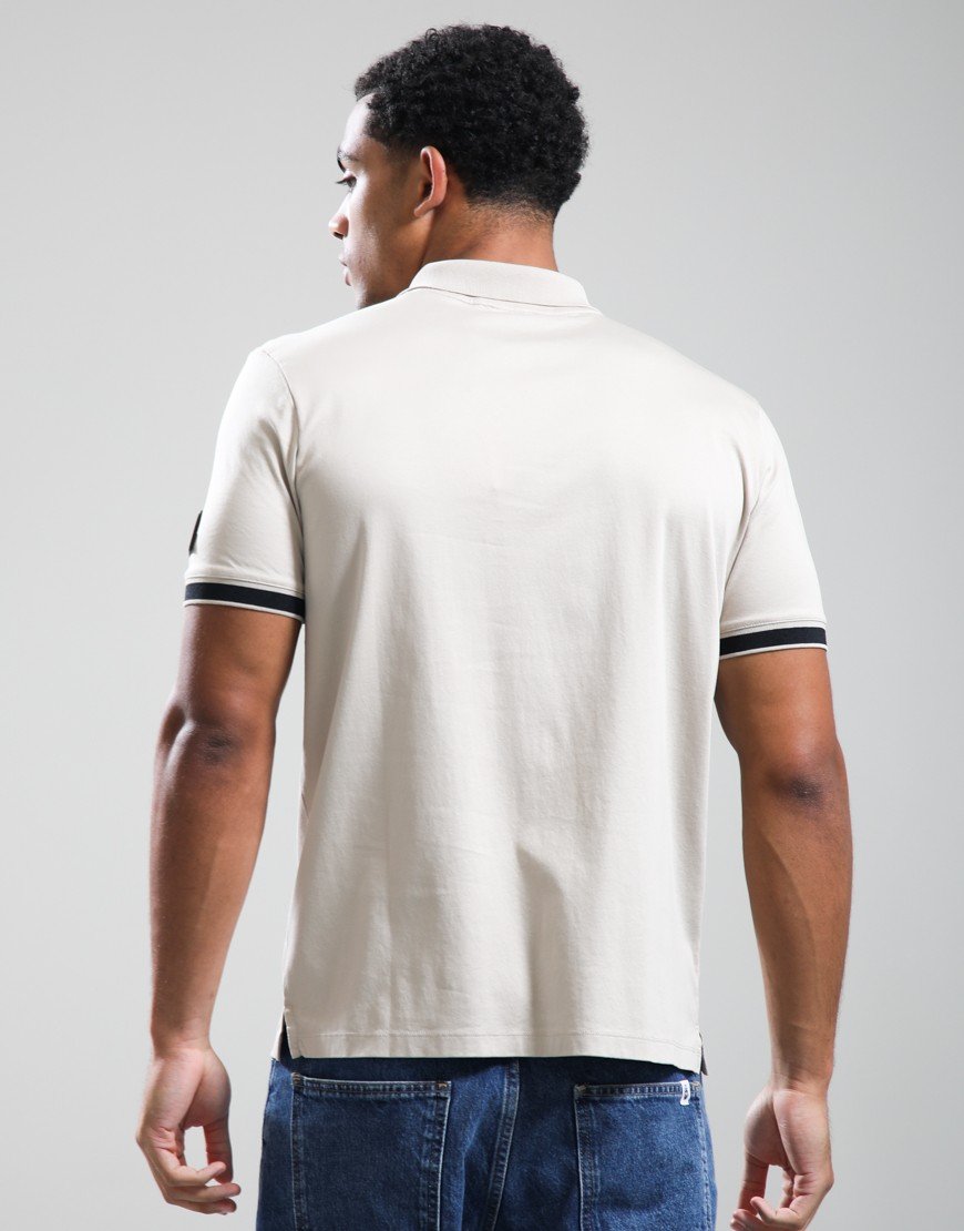 Sandbanks Silicone Zip Polo Shirt Stone