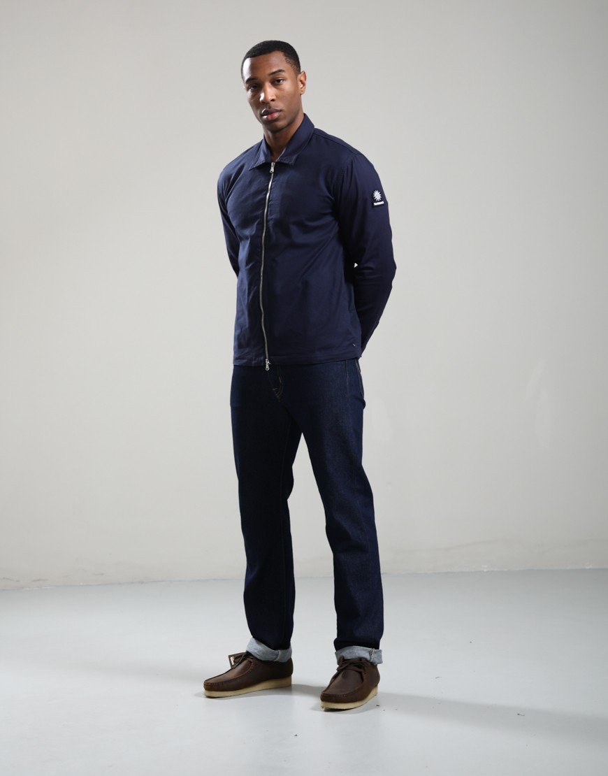 Sandbanks Gabardine Zip Overshirt Navy