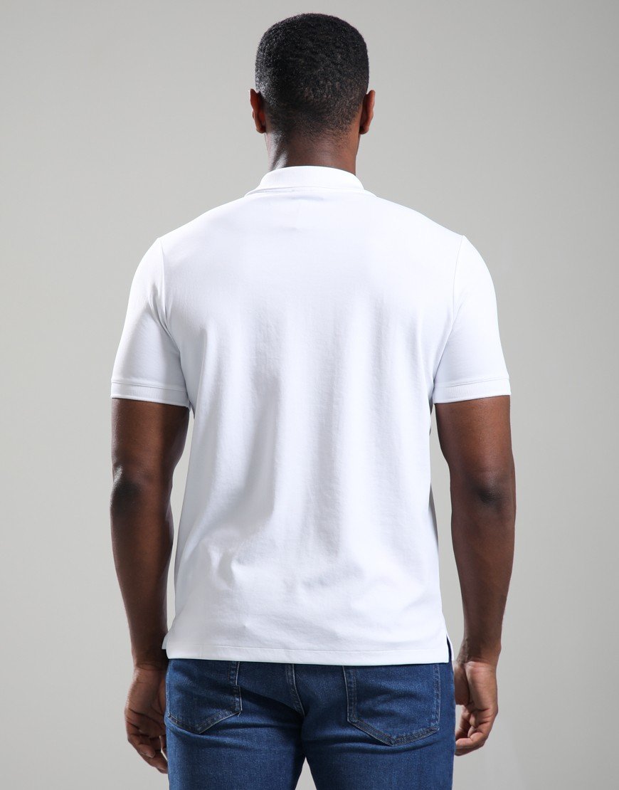 Sandbanks Tri-Colour Zip Polo Shirt White