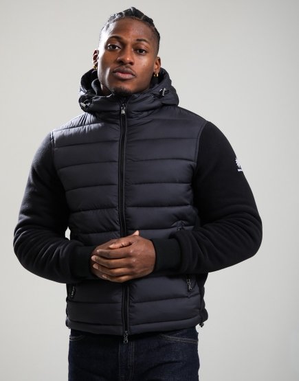 Sandbanks Outlander Hybrid Puffer Jacket Black