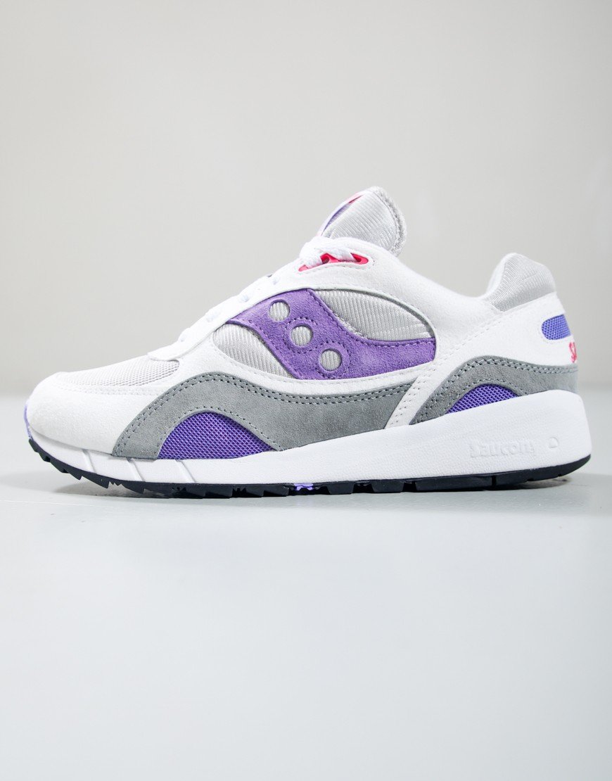 Saucony Shadow 6000 Trainers White/Grey/Purple