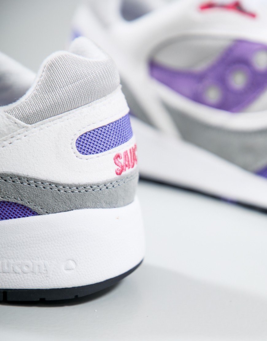 Saucony Shadow 6000 Trainers White/Grey/Purple