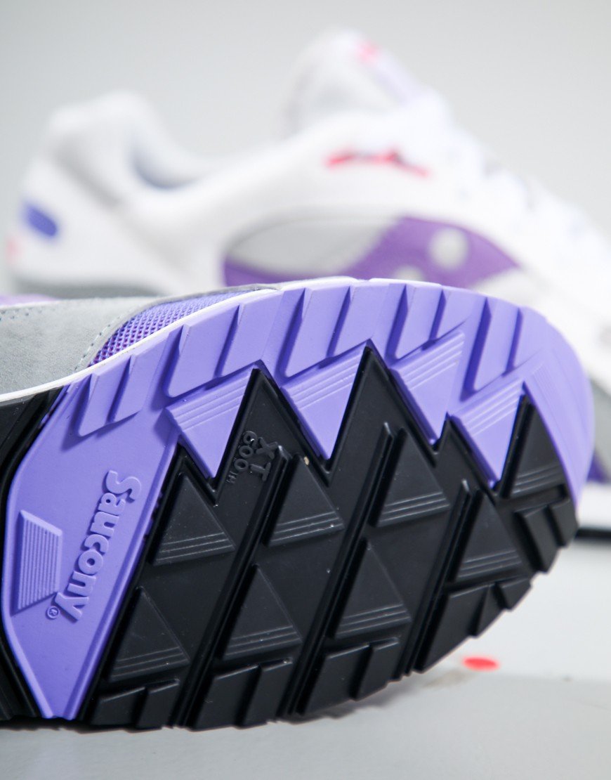 Saucony Shadow 6000 Trainers White/Grey/Purple