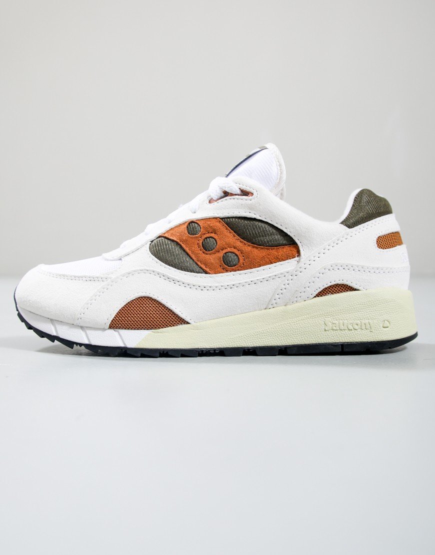 Saucony Shadow 6000 Trainers White/Brown