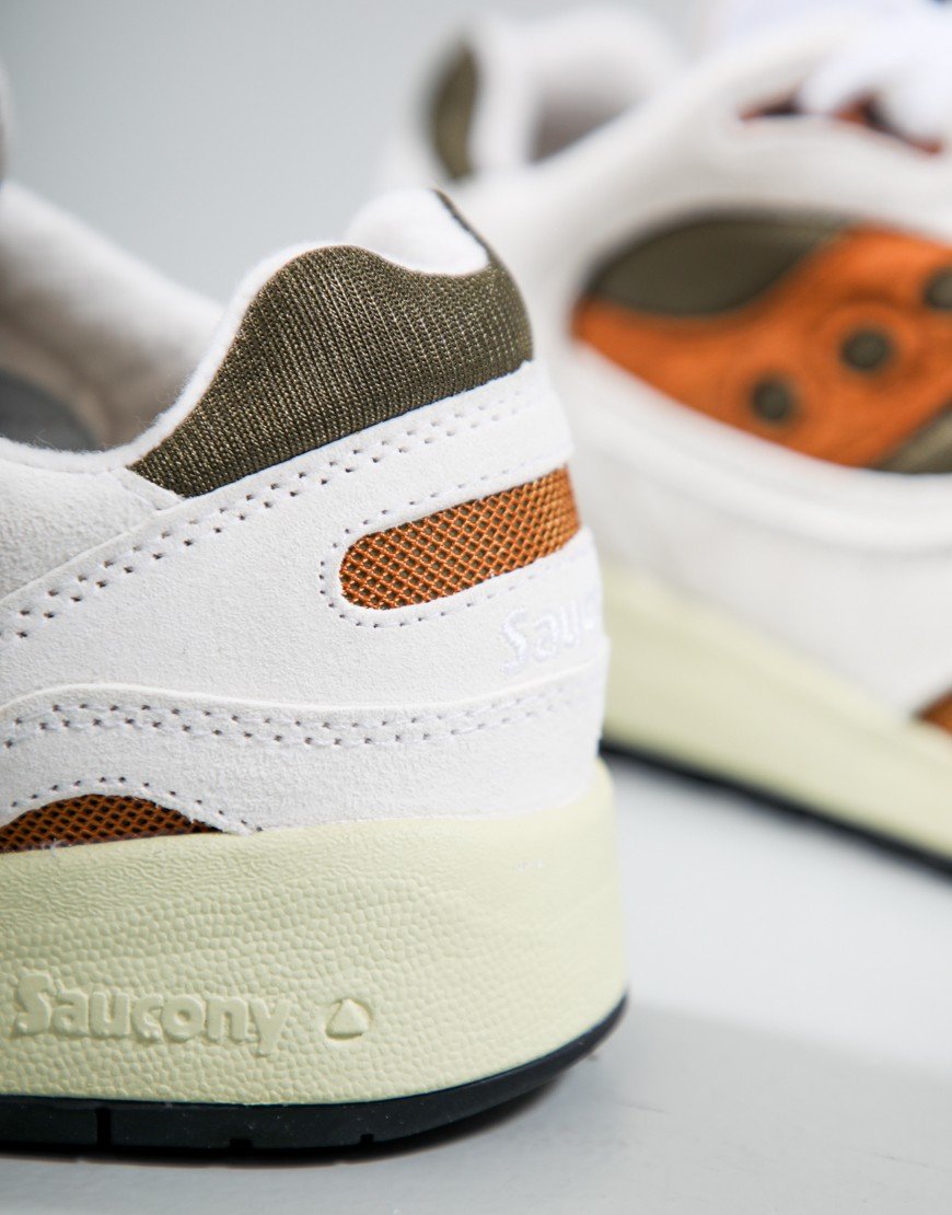Saucony Shadow 6000 Trainers White/Brown