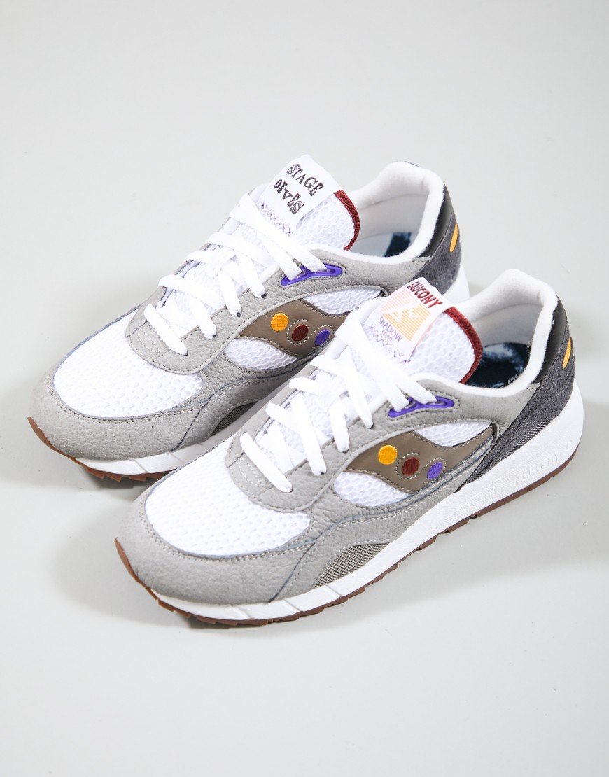 Saucony Shadow 6000 Trainers White/Grey