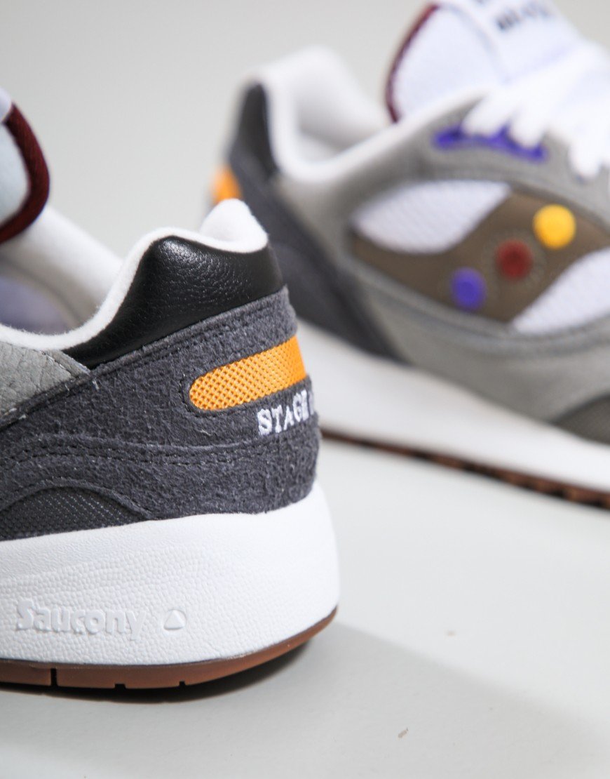 Saucony Shadow 6000 Trainers White/Grey