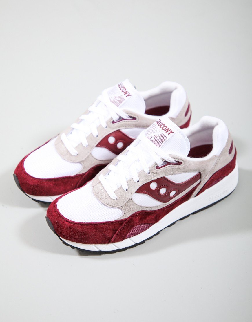Saucony Shadow 6000 Trainers White/Red