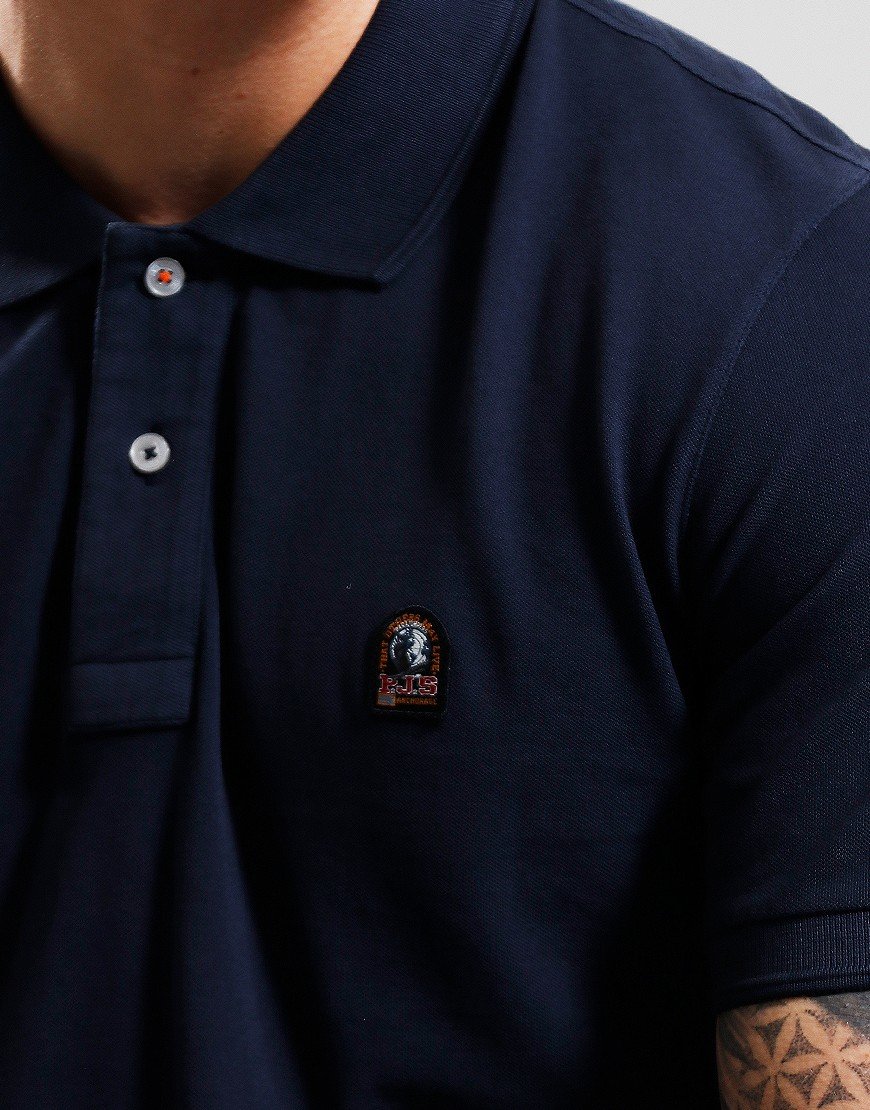 Parajumpers Patch Polo Shirt Dark Avio