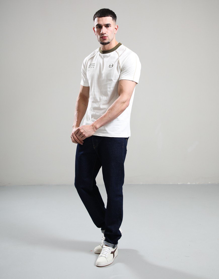 Sergio Tacchini Ghibli Davis T-Shirt Gardenia/Dark Olive/Mojave Desert