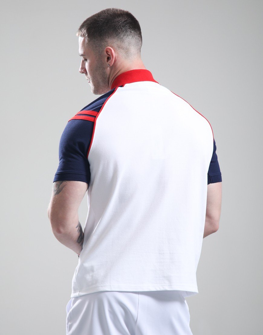 Sergio Tacchini Cortona Polo Shirt White/Maritime Blue