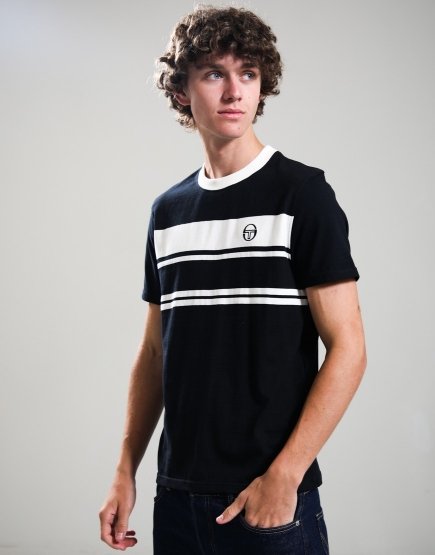 Sergio Tacchini Dallarindo T-Shirt Black/Gardenia
