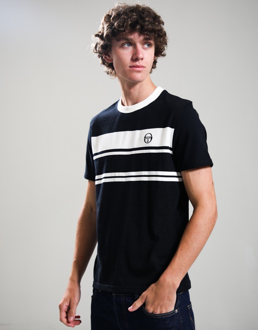 Sergio Tacchini Dallarindo T-Shirt Black/Gardenia