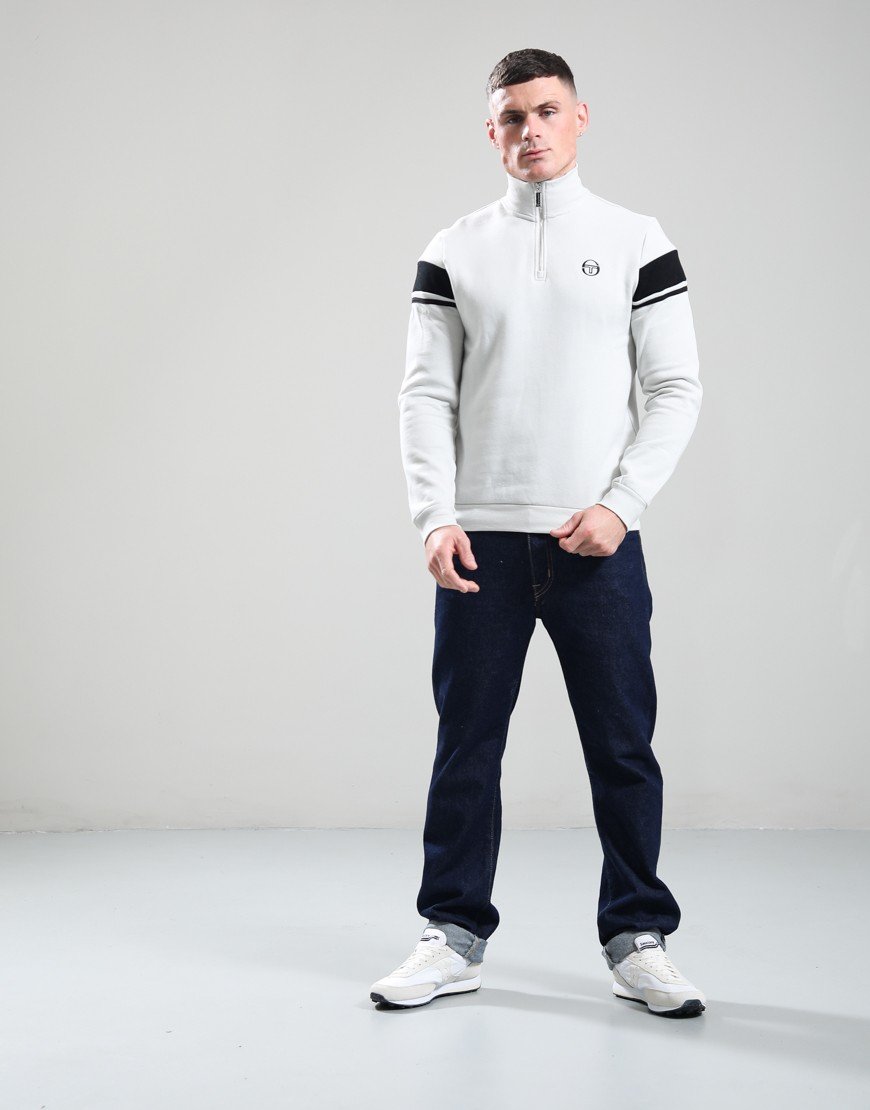 Sergio Tacchini Damarindo Quarter Zip Sweat Glacier Grey/Black