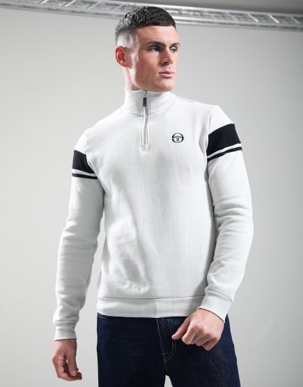 Sergio Tacchini Damarindo Quarter Zip Sweat Glacier Grey/Black