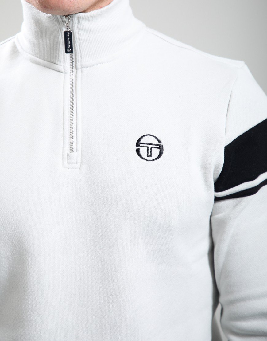 Sergio Tacchini Damarindo Quarter Zip Sweat Glacier Grey/Black