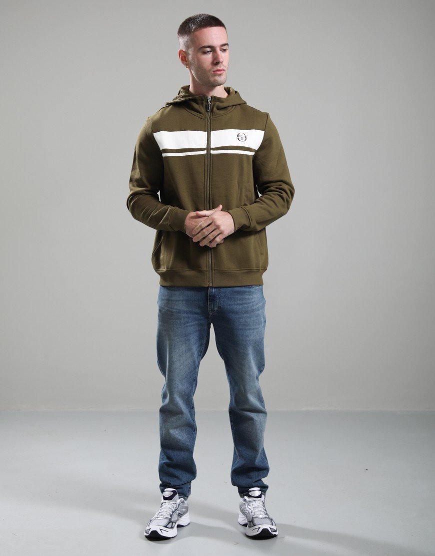 Sergio Tacchini Damarindo Hoodie Dark Olive/Gardenia
