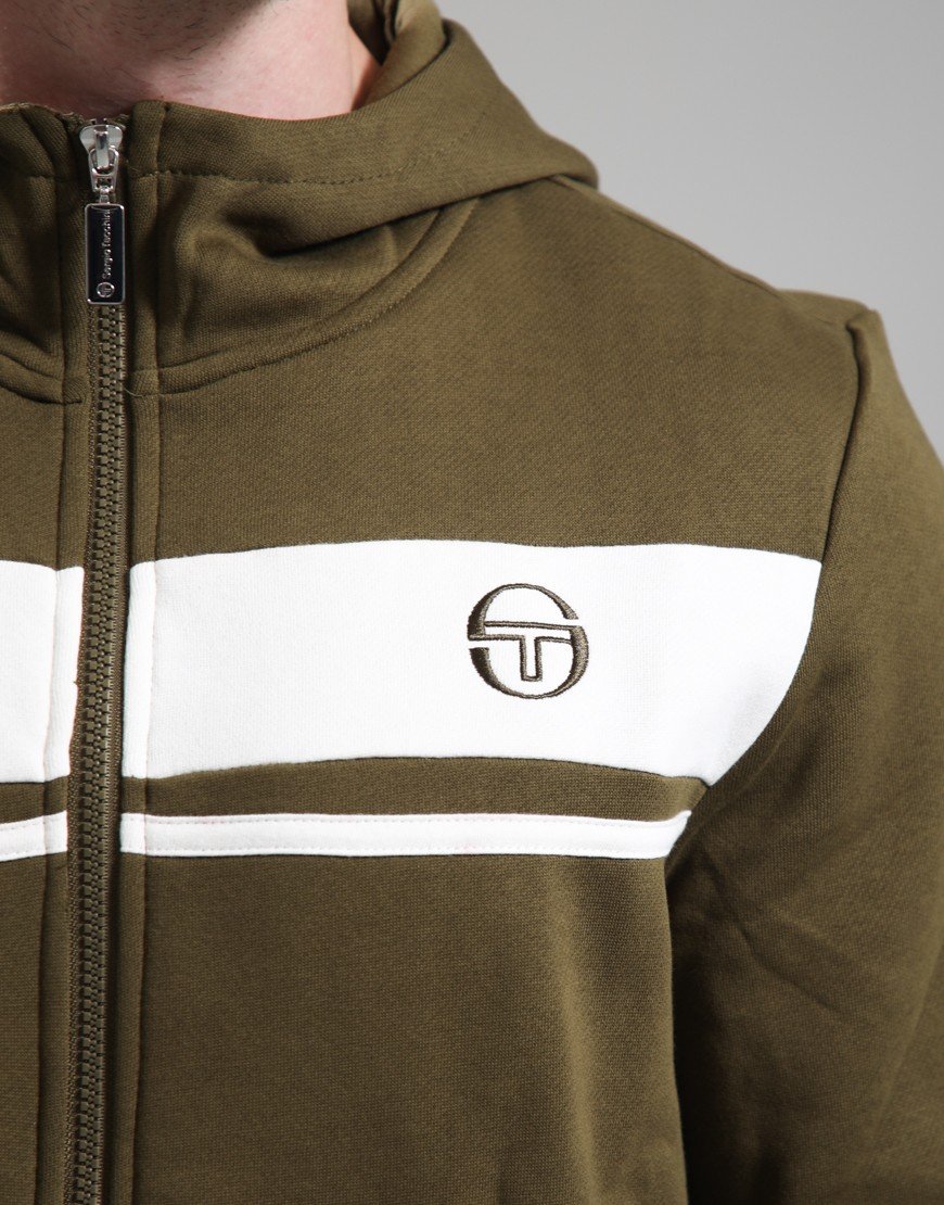 Sergio Tacchini Damarindo Hoodie Dark Olive/Gardenia