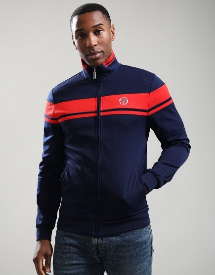 Sergio Tacchini Damarindo Track Top Maritime Blue/Adrenaline