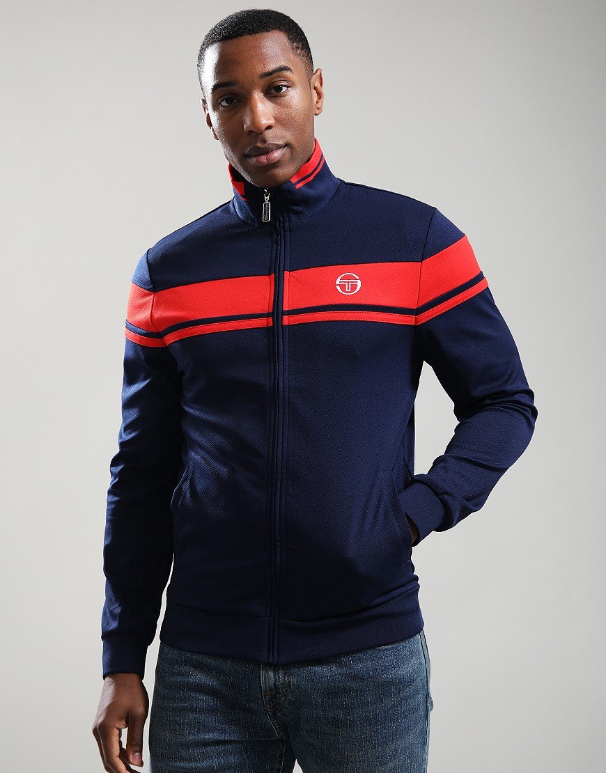 Sergio Tacchini Damarindo Track Top Maritime Blue/Adrenaline
