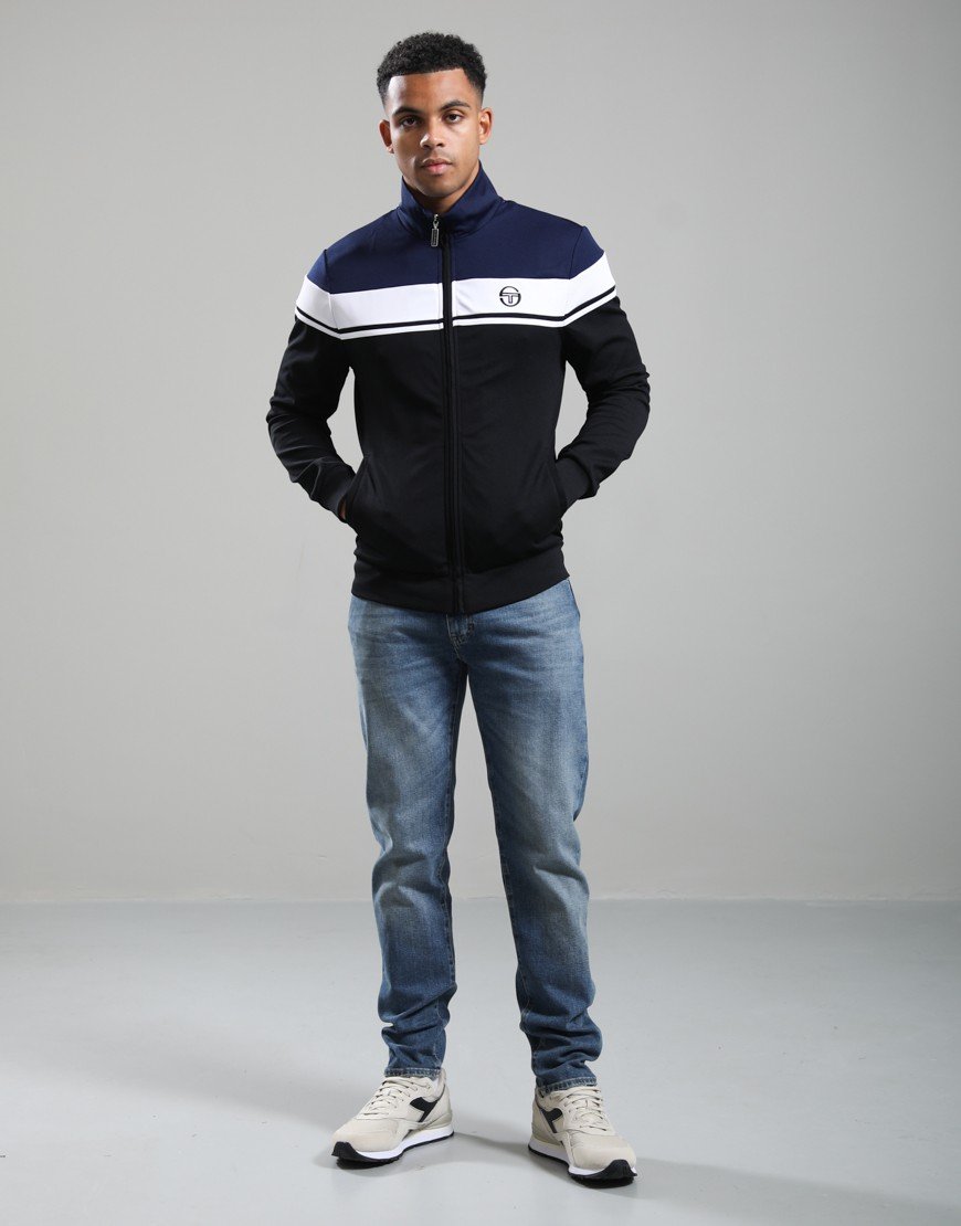Sergio Tacchini Damarindo Track Top Maritime Blue/White/Black