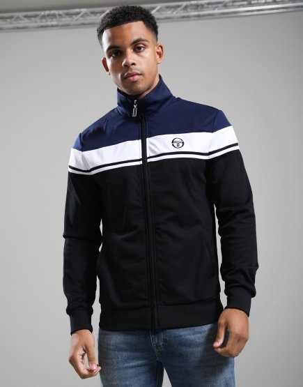 Sergio Tacchini Damarindo Track Top Maritime Blue/White/Black