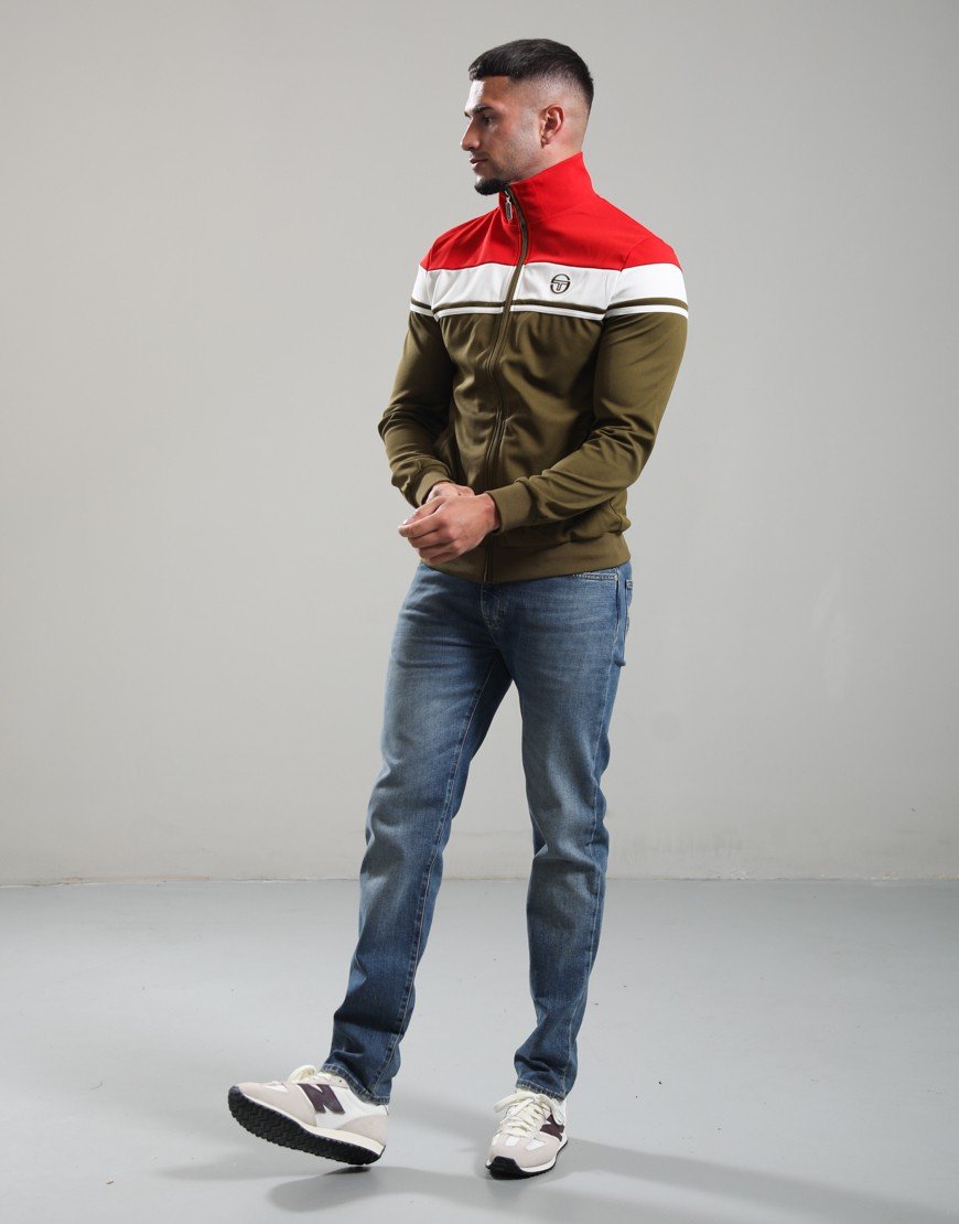 Sergio Tacchini Damarindo Track Top Adrenaline Rush/Gardenia/Dark Olive