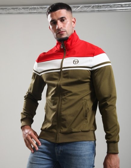 Sergio Tacchini Damarindo Track Top Adrenaline Rush/Gardenia/Dark Olive