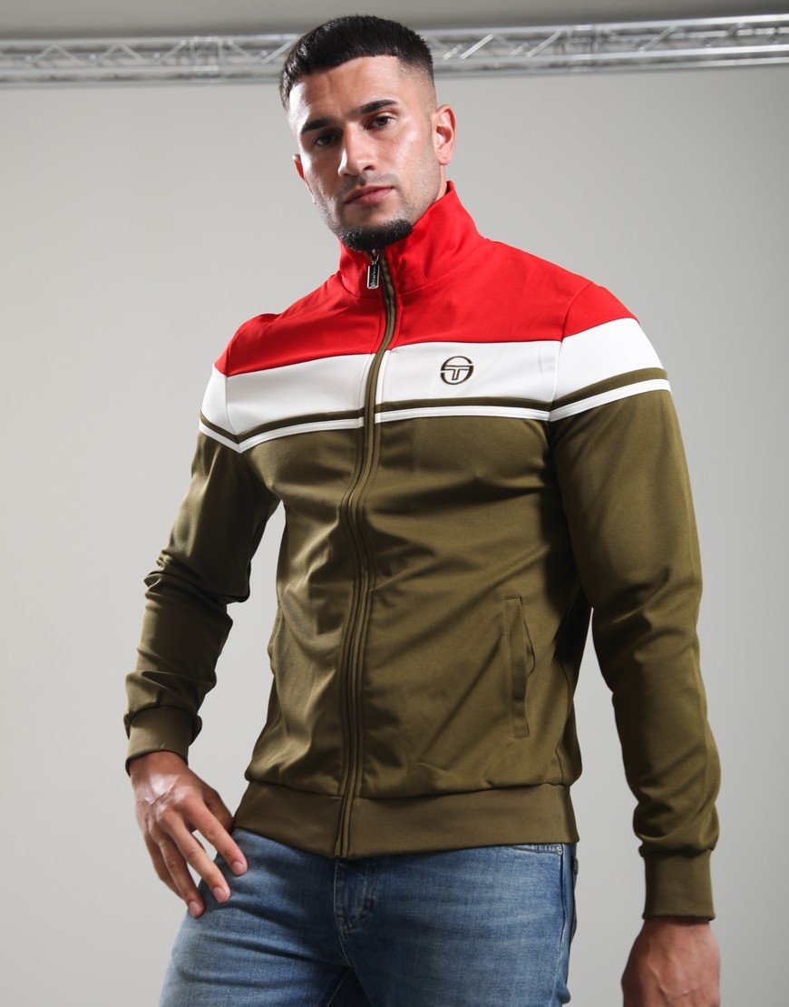 Sergio Tacchini Damarindo Track Top Adrenaline Rush/Gardenia/Dark Olive