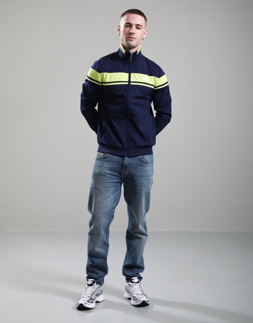 Sergio Tacchini Damarindo Track Top Maritime Blue/Celery Green