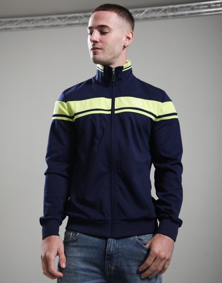 Sergio Tacchini Damarindo Track Top Maritime Blue/Celery Green
