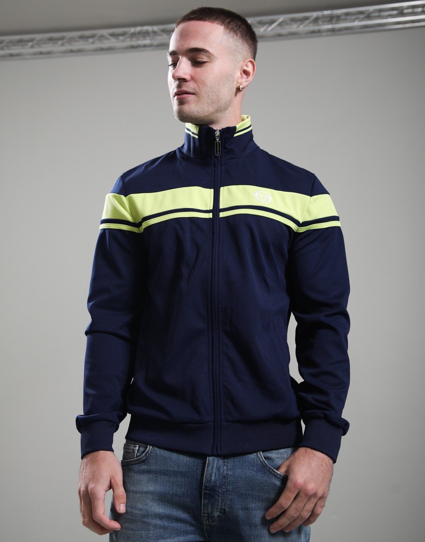 Sergio Tacchini Damarindo Track Top Maritime Blue/Celery Green