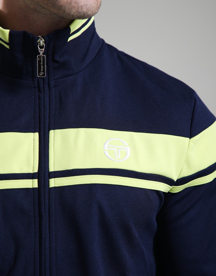 Sergio Tacchini Damarindo Track Top Maritime Blue/Celery Green