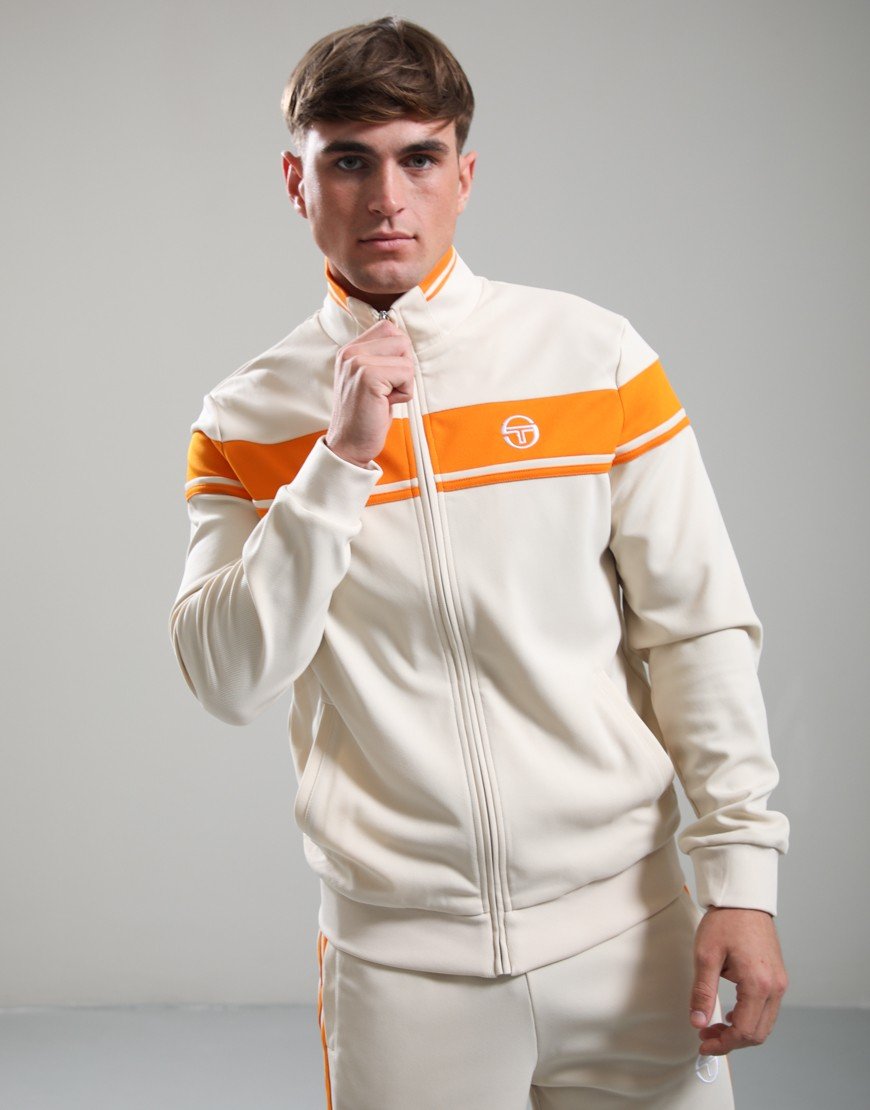 Sergio Tacchini Damarindo Track Top Sandshell/Orange Pepper