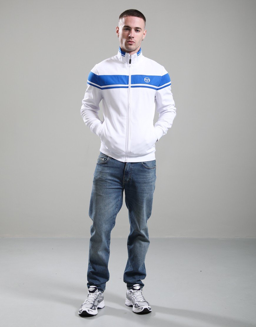 Sergio Tacchini Damarindo Track Top White/Princess Blue