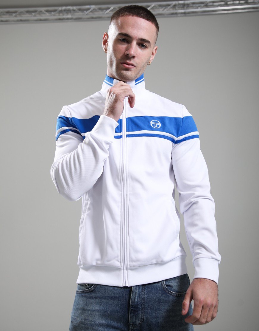 Sergio Tacchini Damarindo Track Top White/Princess Blue