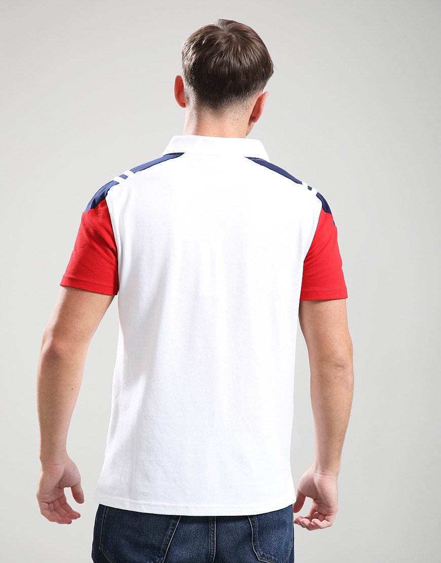 Sergio Tacchini Drive Polo Shirt White/Adrenaline Rush