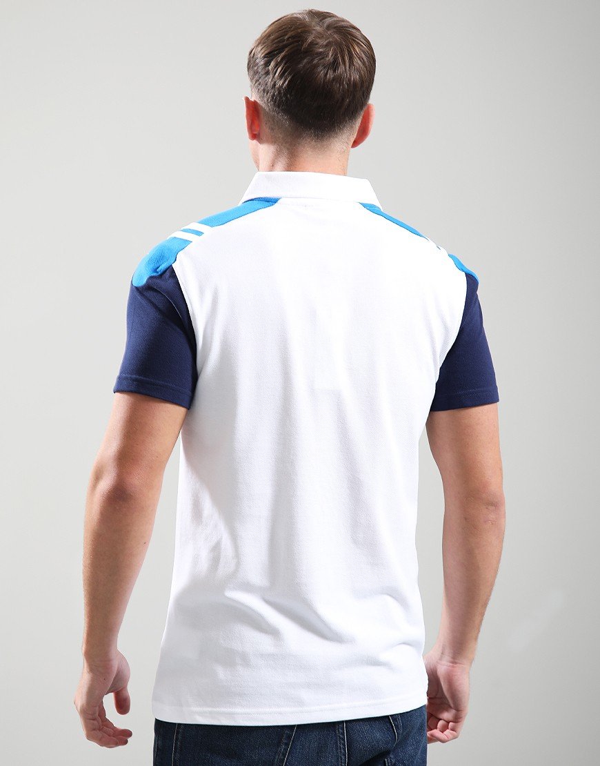 Sergio Tacchini Drive Polo Shirt White/Maritime Blue