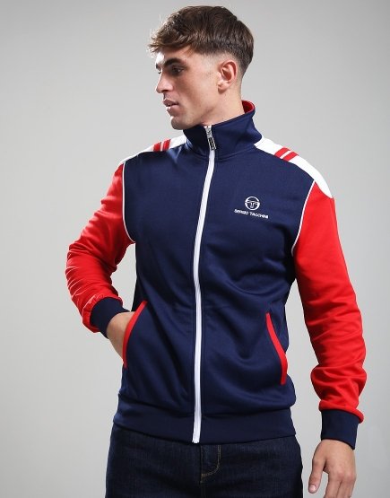 Sergio Tacchini Drive Track Top Maritime Blue/Adrenaline