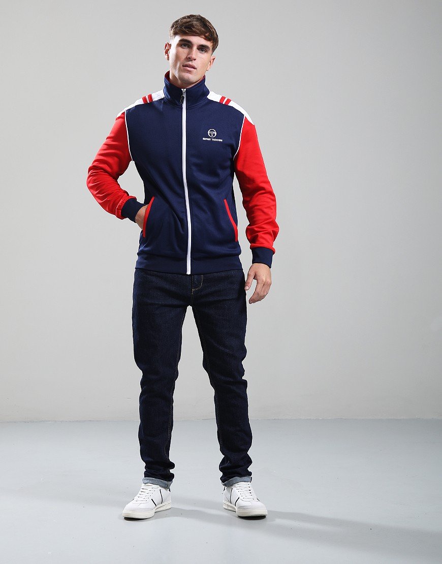Sergio Tacchini Drive Track Top Maritime Blue/Adrenaline
