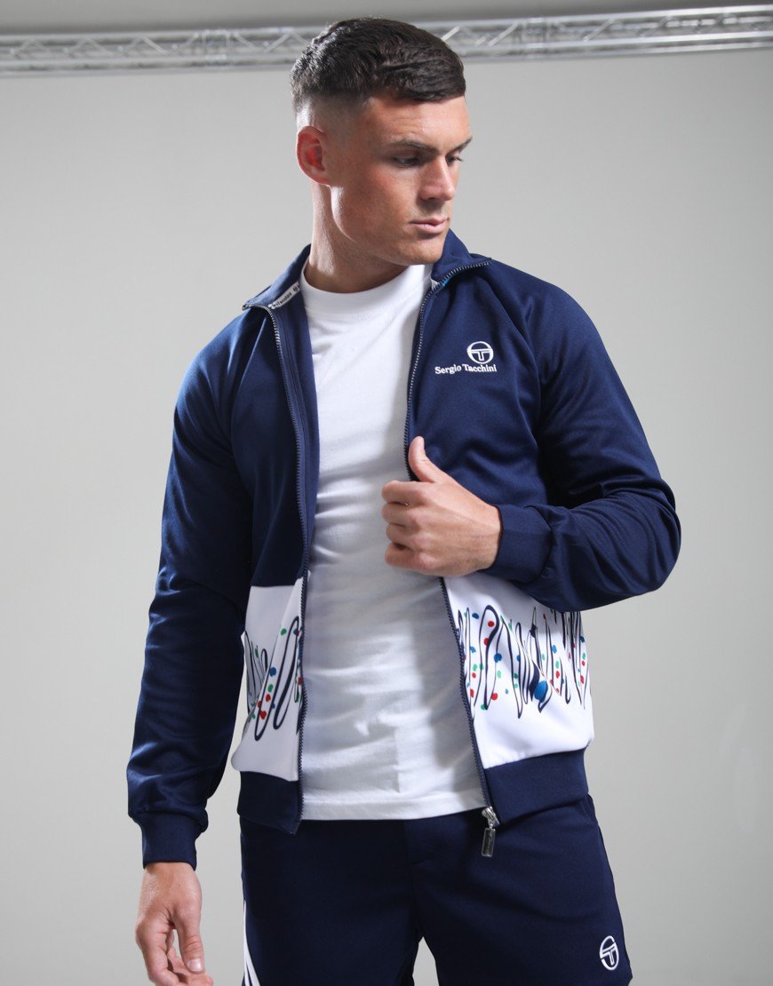 Sergio Tacchini Filzi Track Top Maritime Blue/White/Mykonos