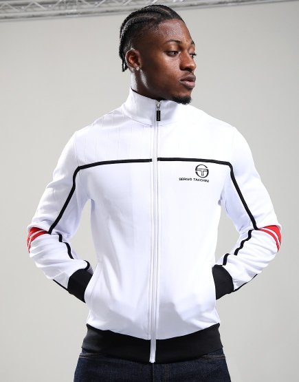 Sergio Tacchini Frankie Track Top White/Black/Adren Rush